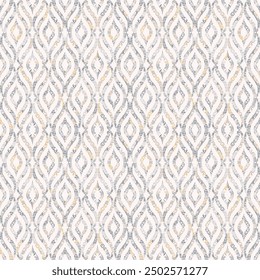 Vintage geometric seamless pattern with an effect of attrition. Vector shabby geometric carpet in art deco style. Background for ceramic tile, wallpaper, linoleum, textile, rug, web page
