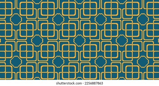 Vintage geometric seamless pattern, floral pattern background, editable pattern