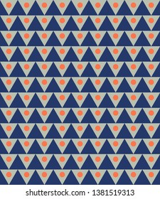 vintage geometric seamless pattern of triangles. 