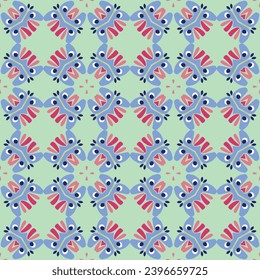 Vintage geometric seamless vector pattern in gender neutral colorful style. Retro funny shape in creative endless repeat for cheerful geo wallpaper. 