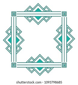 vintage geometric shape art deco retro frame