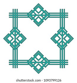 vintage geometric shape art deco retro frame