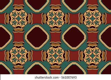Vintage geometric symmetric rounded pattern. abstract retro texture for wallpapers it is dark a red background