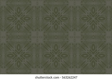 Vintage geometric symmetric rounded pattern. abstract retro texture for wallpapers on a gray background