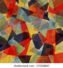 Vintage geometric vector disco background for design covers, posters, packaging
