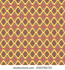 Vintage geometric vector pattern with textured circles for seamless paper design