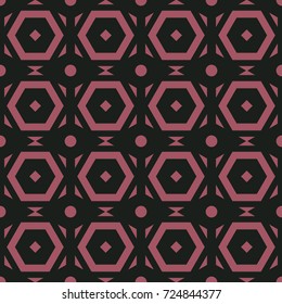 Vintage geometry hexagon seamless pattern background