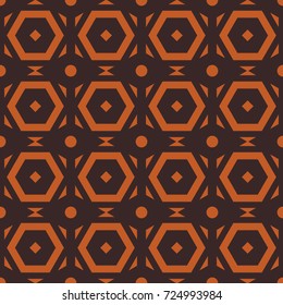Vintage Geometrie, sechseckig, nahtloser Musterhintergrund
