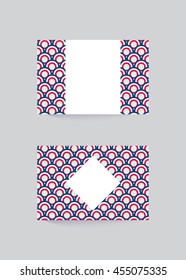 Vintage geometry templates set. Identity business set for covers, brochure, posters and banner designs. Can be used for leaflet, layout, flyer template design. Templates design of business card. 