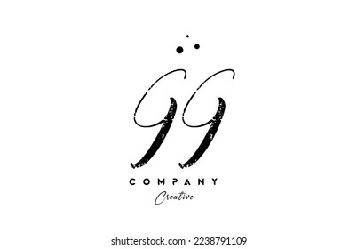 vintage GG alphabet letter logo icon combination design with dots. Creative hand written template for company and business
