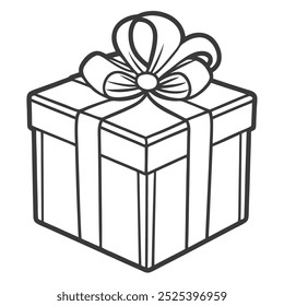 vintage gift box on white vector