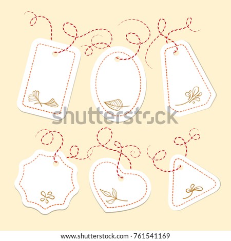 vintage gift tags set various shapes stock vector royalty free gift tags shapes