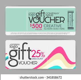 Vintage gift voucher template . clean, modern