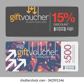 Vintage gift voucher template . clean, modern