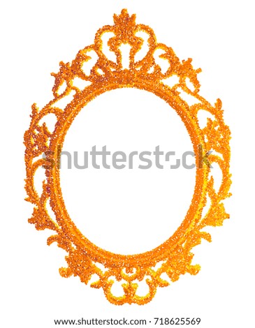 vintage gilded frame on white background. Vector illustration EPS10