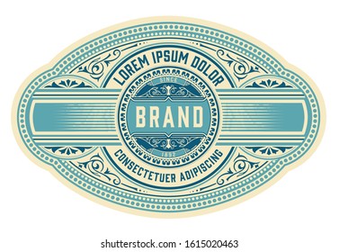 Vintage Gin Label Packaging Layout
