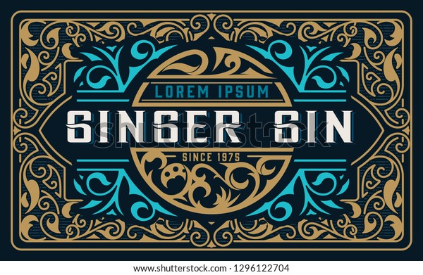 Etiquette Gin Vintage Image Vectorielle Superposee Image Vectorielle De Stock Libre De Droits