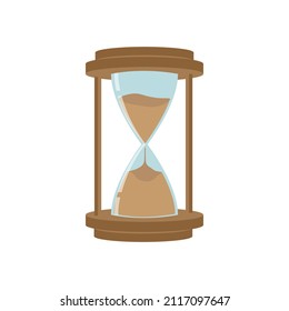 vintage glass hourglass vector graphics illustration