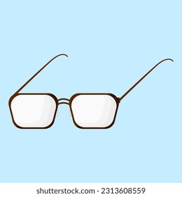 Vintage glasses in flat vector illustration design