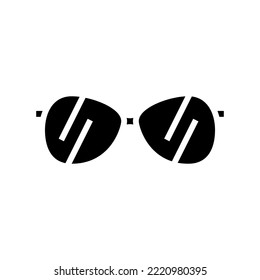 vintage glasses frame glyph icon vector. vintage glasses frame sign. isolated symbol illustration