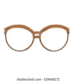 vintage glasses frame icon image vector illustration design 