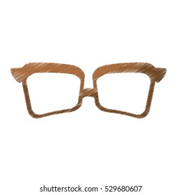 vintage glasses frame icon image vector illustration design 