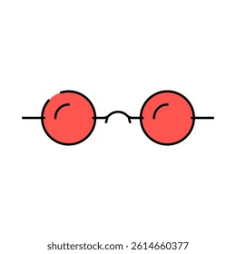 vintage glasses frame line icon vector. vintage glasses frame sign. isolated symbol illustration