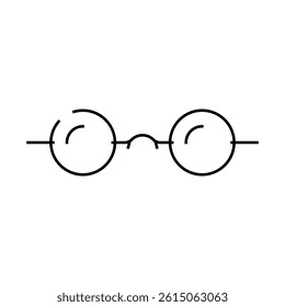 vintage glasses frame line icon vector. vintage glasses frame sign. isolated contour symbol black illustration