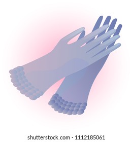 Vintage gloves vector illustration
