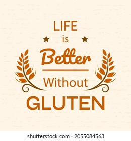 Vintage gluten free design concept