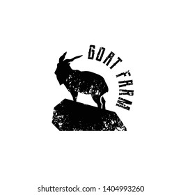 Vintage Goat Logo Design Template