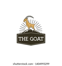 Vintage Goat Logo Design Template