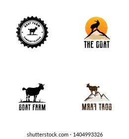 Vintage Goat Logo Design Template