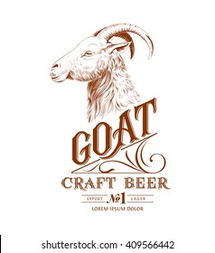 Vintage Goat Logo with Hand Lettering