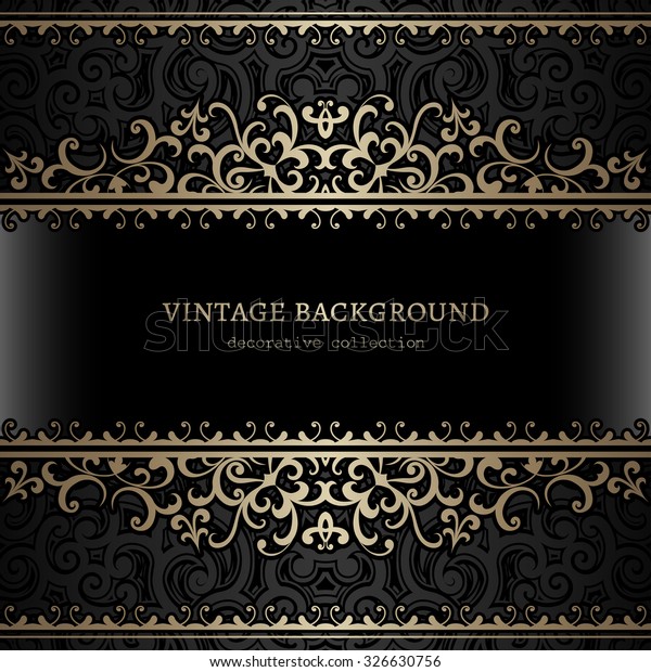 Vintage Gold Background Divider Header Ornamental Stock Vector (Royalty ...