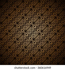 Vintage gold background, seamless pattern, vector lace texture