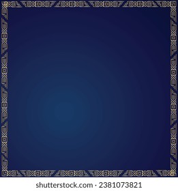 Vintage gold background, vector antique frame on black
