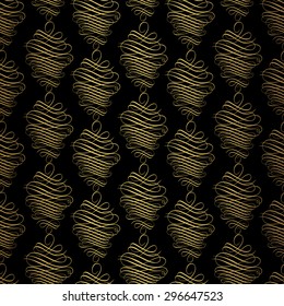 Vintage gold background, vector ornamental pattern