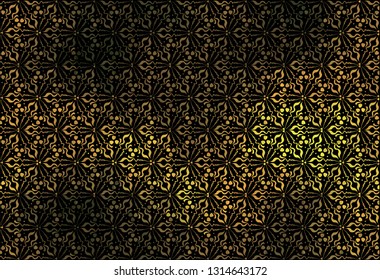 Vintage gold background, vector seamless pattern