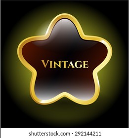 Vintage gold badge