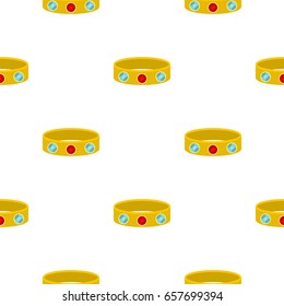 Vintage gold bangle pattern seamless background. Flat illustration of vintage gold bangle pattern seamless repeat vector for any design