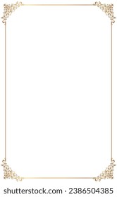 Vintage-Gold-Grenzrahmen mit Retro-Ornament