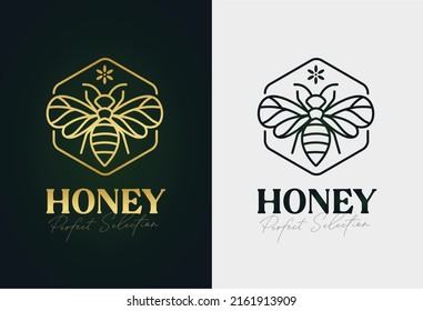 logo vintage or bumble abeille image vectorielle