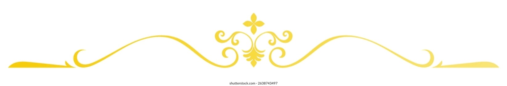 Vintage gold cartoon divider, vintage elements