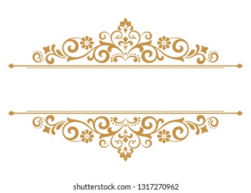 Vintage Gold Frame On White Background Stock Illustration 1038610831 ...