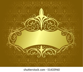 vintage gold frame with background