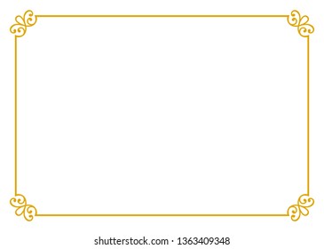 Vintage gold frame vector