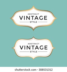 Vintage gold frame vector