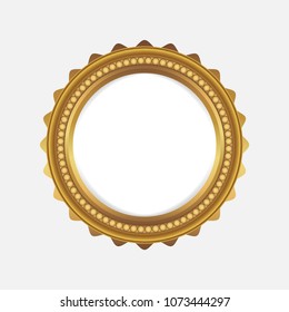 Vintage gold frame vector illustration