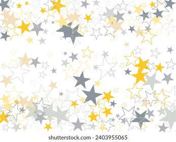  Vintage gold gradient christmas sparkles glitter geometric star pattern.  Magic gold sparkle texture vector star background. 